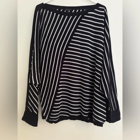 Lafayette 148 New York Directional Striped Sweater - Picture 3 of 8